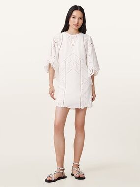13. All saints • NWOT $299 Luci Eyelet Embroidered Minidress PTP 18”